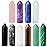 QINJIEJIE 10 PCS Healing Crystals Wands Mini Crystal Pocket Polished Tumbled Stones Rose Quartz Amethyst Assorted Bulk Natural Hexagonal Single Pointed Reiki Energy Balancing Meditation Therapy Gift