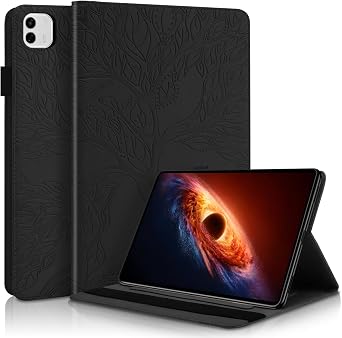Compatible with Honor MagicPad 4 12.3 Inch 2026 Case, PU Leather Folio Case Card Slots Stylus Loop Multi-Angle Stand Shockproof CoverBlack
