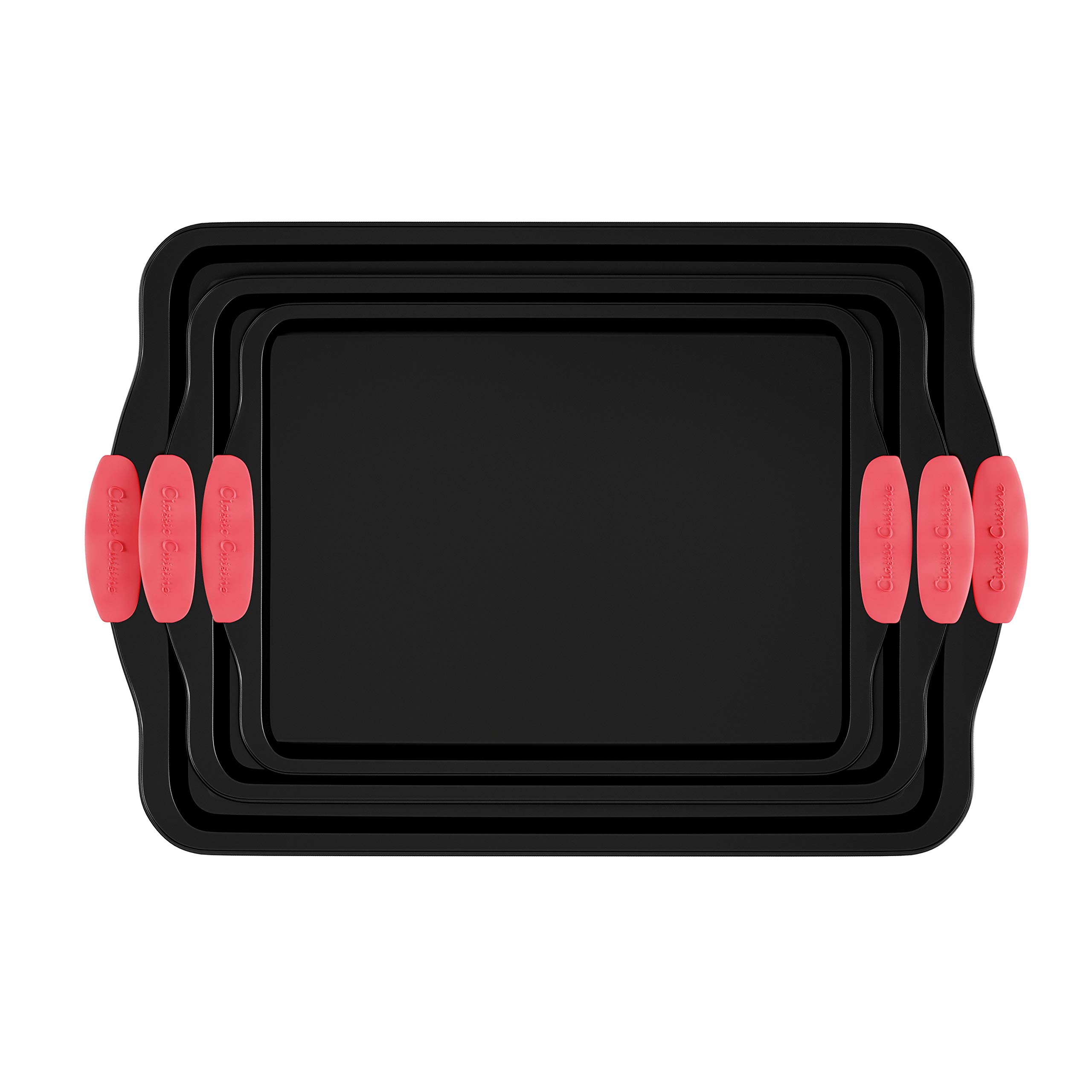Classic Cuisine Backblech-Set mit Antihaftbeschichtung 3PC schwarz