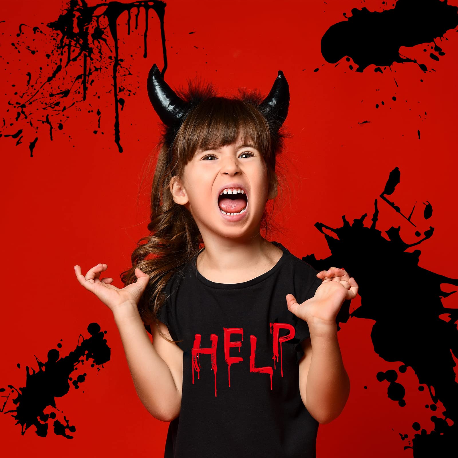 Whaline Halloween Heat Transfer Vinyl Sheets - Orange Black Glitter Iron On Vinyl For T-Shirts & Crafts