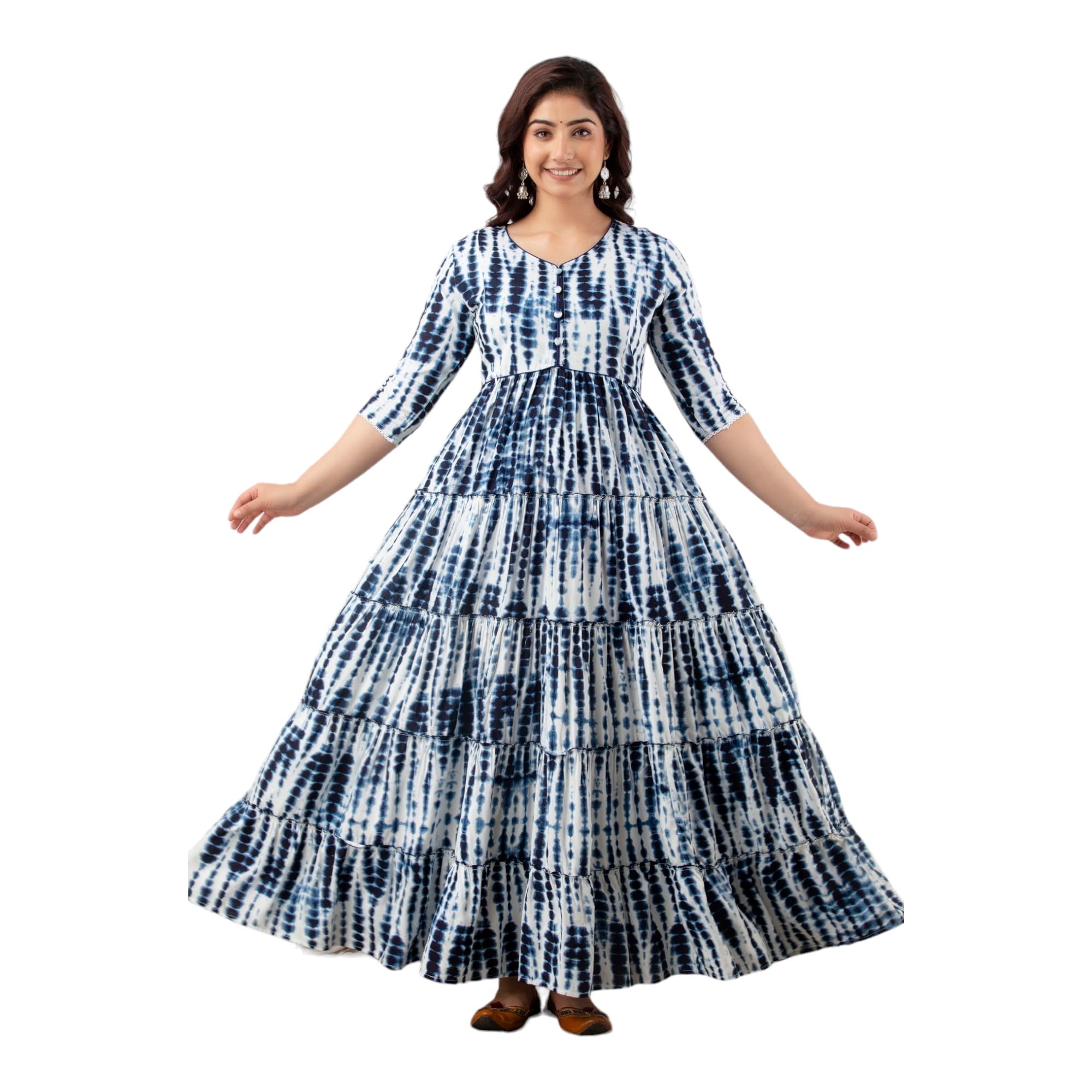 henal Women's Rayon Maternity Gown Pregnancy Casual Long Sleeve Dual Zipped for Feeding Nursing Maternity Comfort Gown-picture-18