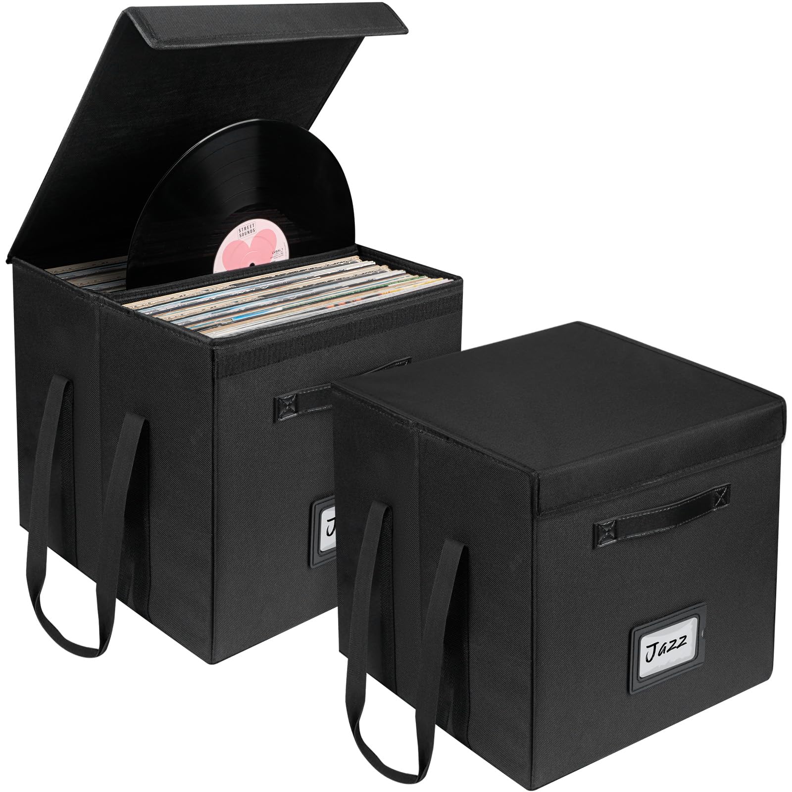 Amazon.com : Uniclife 2 Pack Vinyl Record Storage Box, Collapsible