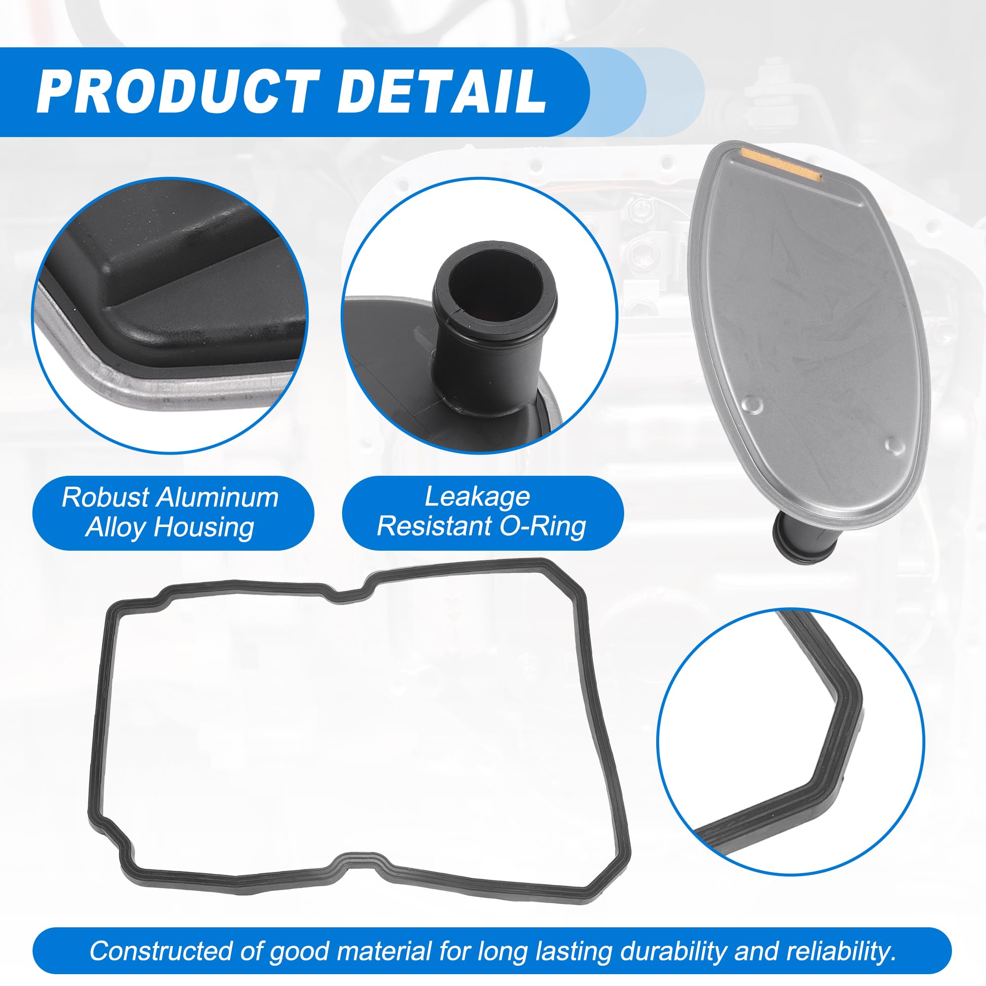 QUARKZMAN Kit De Conector Y Filtro Para Mercedes-Benz 722.6-1 Juego | Color Negro/Plateado, Material Metal/Caucho, Nro Oe 1402770095, Para Chrysler 300 12-14, Para Dodge Charger 06-20