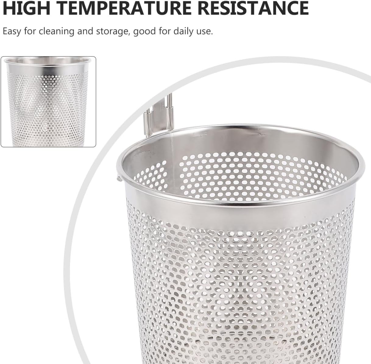 SHOWERORO Fine Mesh Wire Strainer Spoon 13.97In Kitchen Colander for Noodles Pasta Vegetables Oil Draining and Cooking