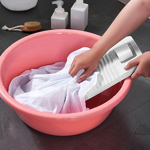 Miniatura 5 de YARNOW Tabla de lavado de silicona tabla de lavar tabla de lavar lavadero limpio Lavandería Limón Washboard para lavandería Blanco