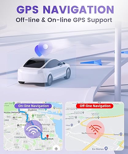 Miniatura 4 de Podofo Para Honda Civic 2006 2007 2008 2009 2010 2011 Radio estéreo de coche con navegación GPS 10.1 pulgadas HD IPS pantalla táctil Bluetooth coche