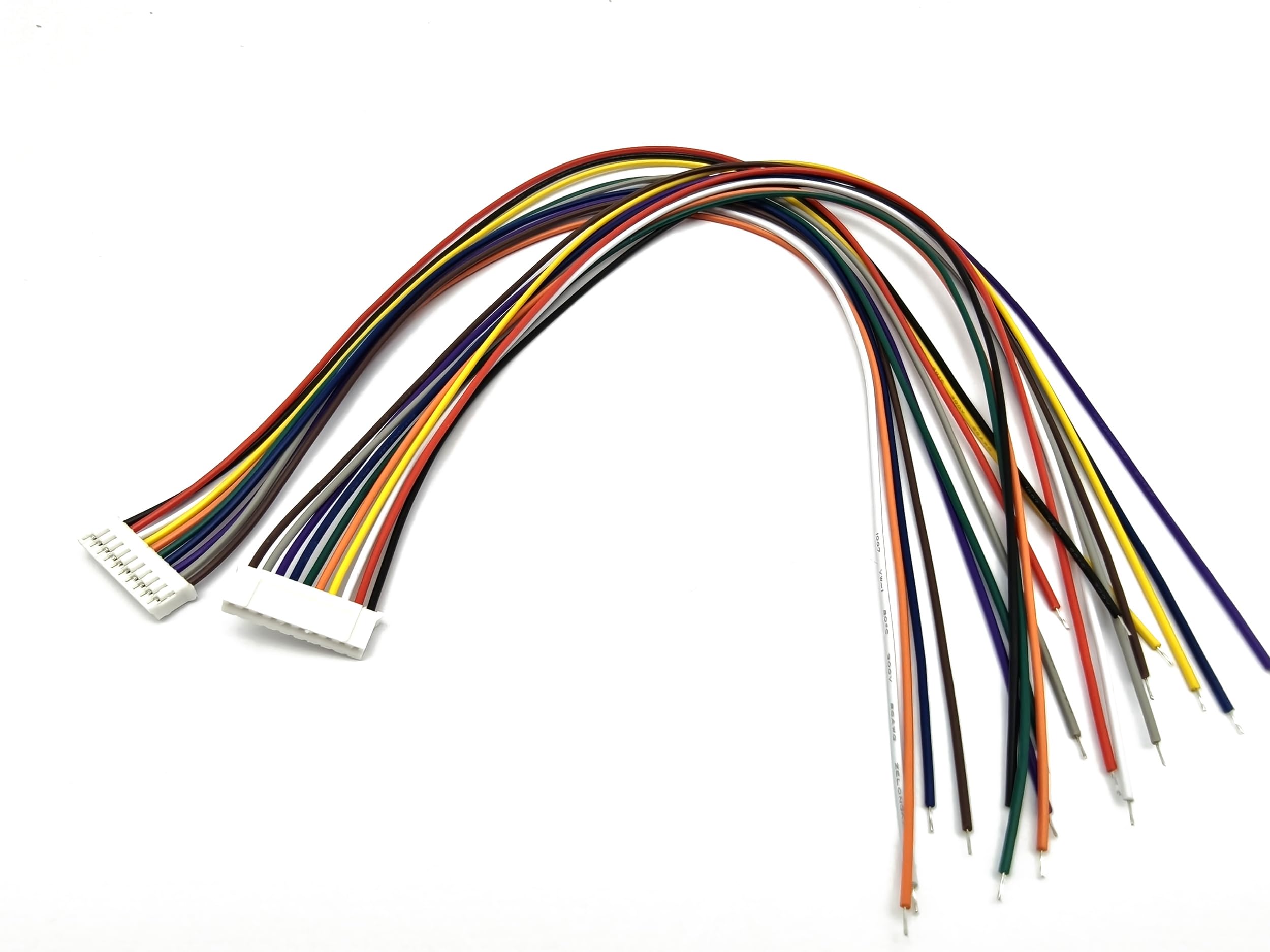Connettori JST-PH 10 pin 2,0 mm passo femmina maschio con cavi 26 AWG 30 cm
