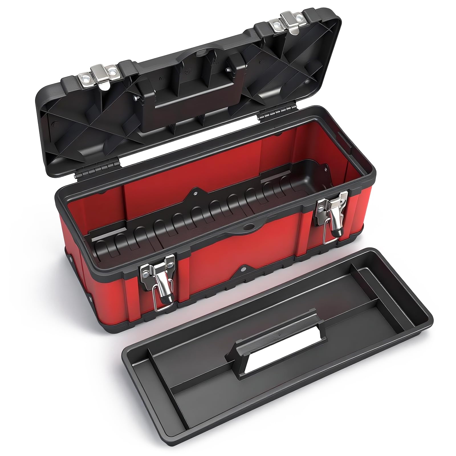 TCE Steel Tool Box 39.5cm Small Portable Tool Organizer Box