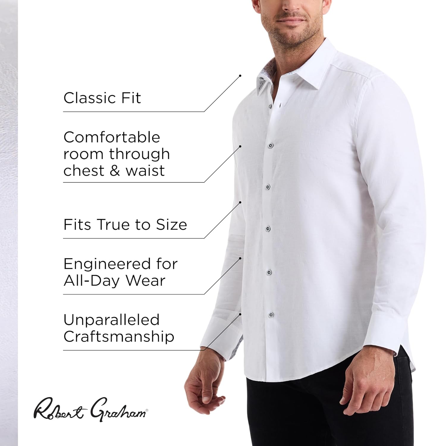 Robert Graham Men's Stellman Long Sleeve Woven Button Down Shirt