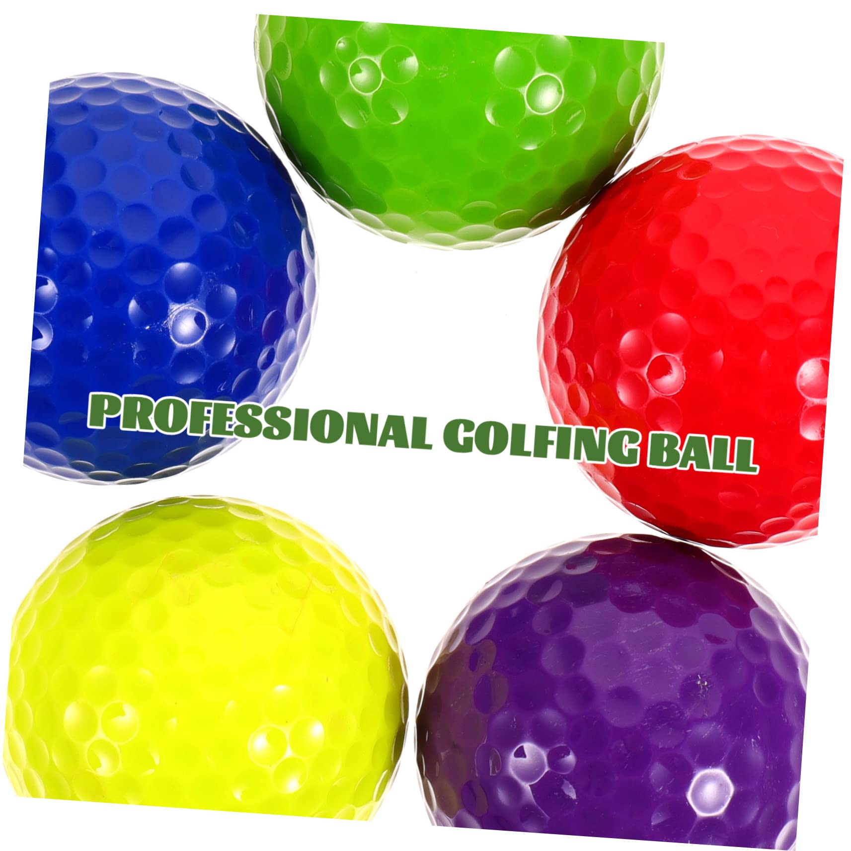 MUSISALY 5pcs Golf Practice Balls Professional Training Balls for Daily Use Compact Durable Reusable