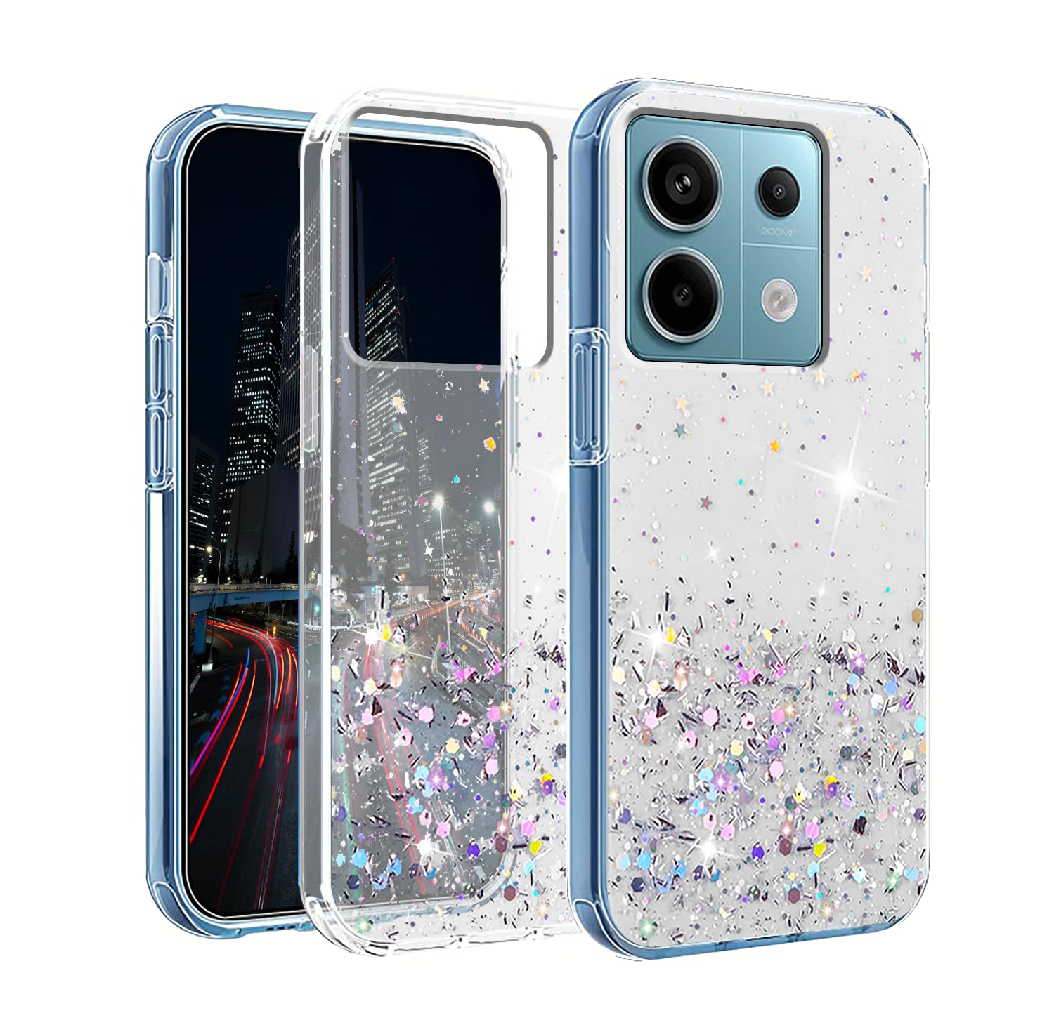 Cover Custodia Brillantini Brillante per XIAOMI Redmi Note 13 5G + PELLICOLA