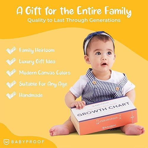 Miniatura 5 de Tabla de crecimiento para niños por Baby Proof  Tabla de altura de medición y decoración de niños. Recuerdos significativos a través de la tabla de