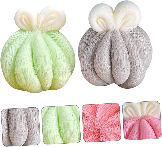 2pcs Bath Ball Shower Balls Bath Bubble Making Body Washing Tools for Home Bathroom Accessories for Creating Bubbles and Gentle Scrubbing During Shower