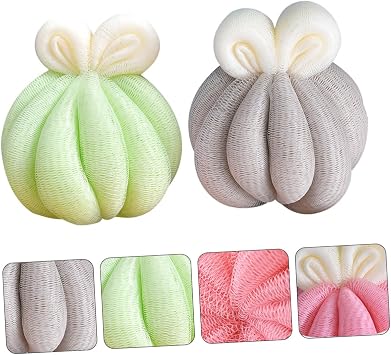 2pcs Bath Ball Shower Balls Bath Bubble Making Body Washing Tools for Home Bathroom Accessories for Creating Bubbles and Gentle Scrubbing During Shower