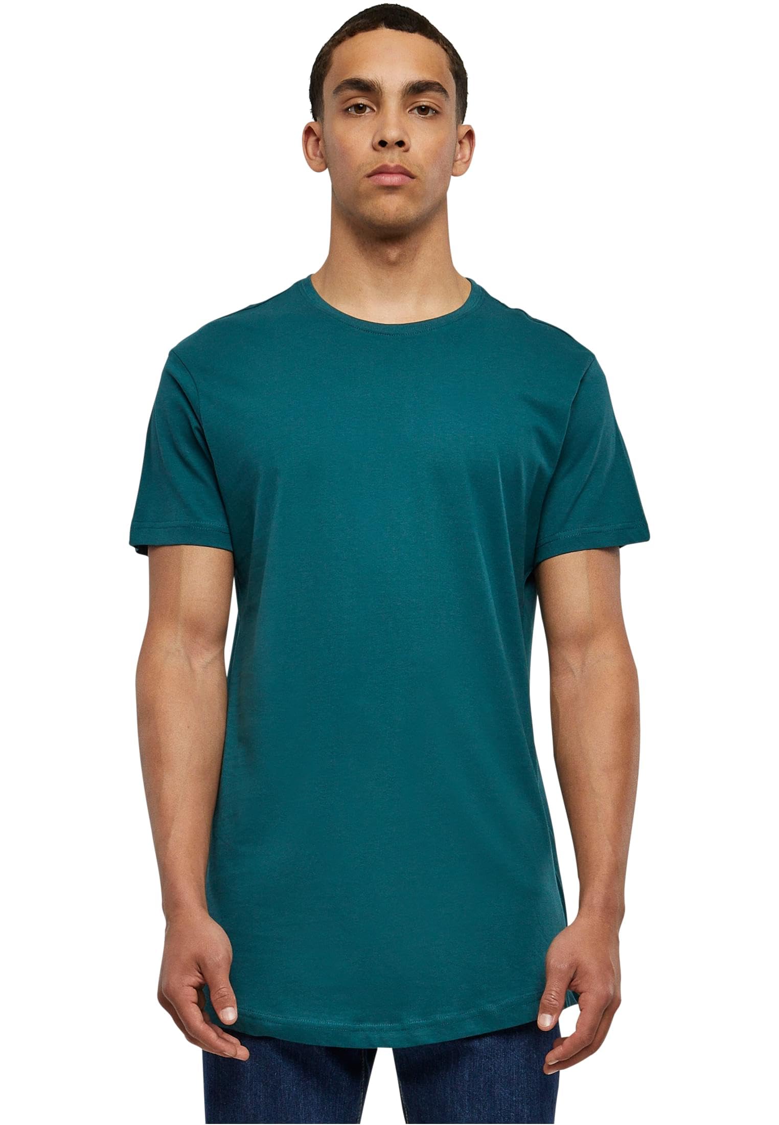 Urban Classics Men's Shaped Long T-Shirt, Green (Jasper), Medium (Manufacturer Size: M)