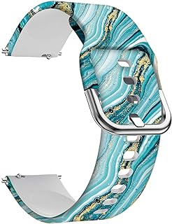 Universal Silicone Watch Band Replacement, 20mm Soft Straps Compatible with Gizmo Watch/Samsung Galaxy Watch Active/42mm/Gear Sport/HUAWEI Watch/TicWatch Bands (20mm, Turquoise)