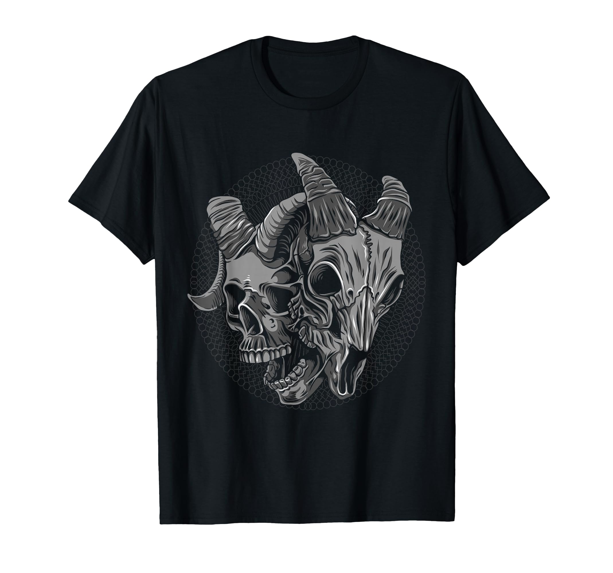 Satanic Shirt Satan Goat Baphomet Skull Occult Antichrist T-Shirt