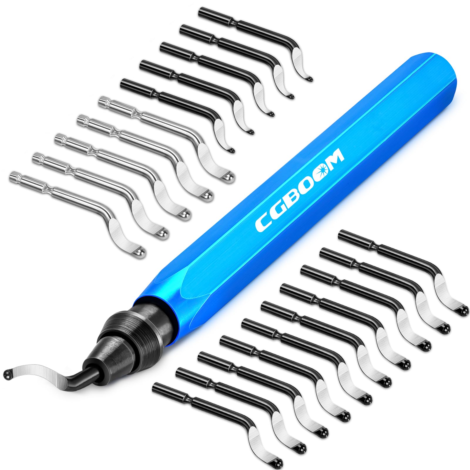 Narzędzie do usuwania zadziorów, Burr Remover z 20 ostrzami w 3 modelach, obrotowe ostrza do depilacji 360°, praktycznenarzędzie do aluminium, druku 3D, miedzi i stali metalu, plastiku