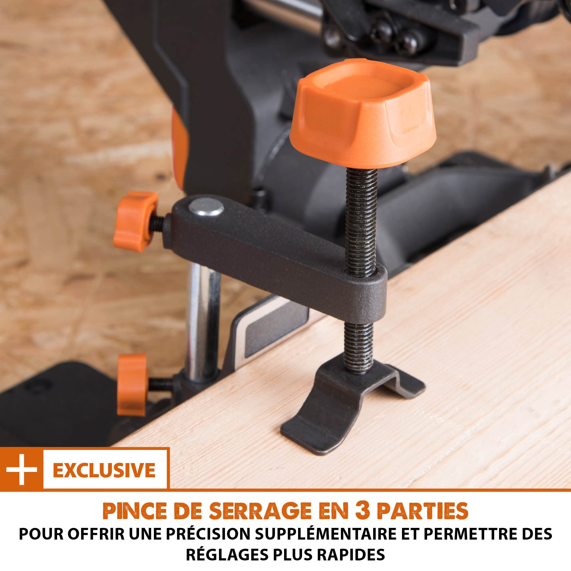 Evolution 047-0003A (R185SMS+) Scie à onglet avec coupe universelle 45°, guide laser à onglet 50° avec lame universelle, noir