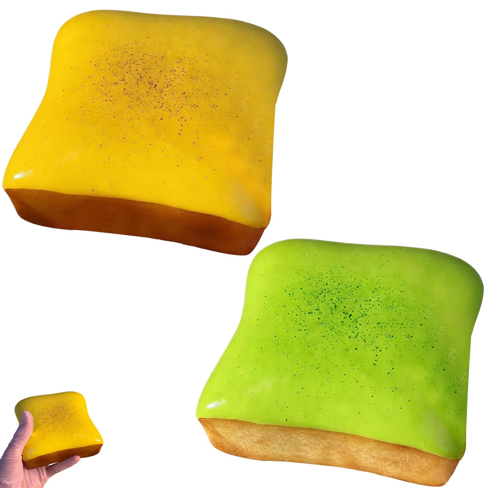 2pcs Bread Squishys Toast Squishy Fidget Toys Slow Rising Squishies