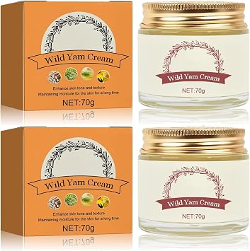 Wild Yam Cream, Natural Organic Wild Yam Cream, Wild Yam Cream for All Skin Types, 70g 2pcs