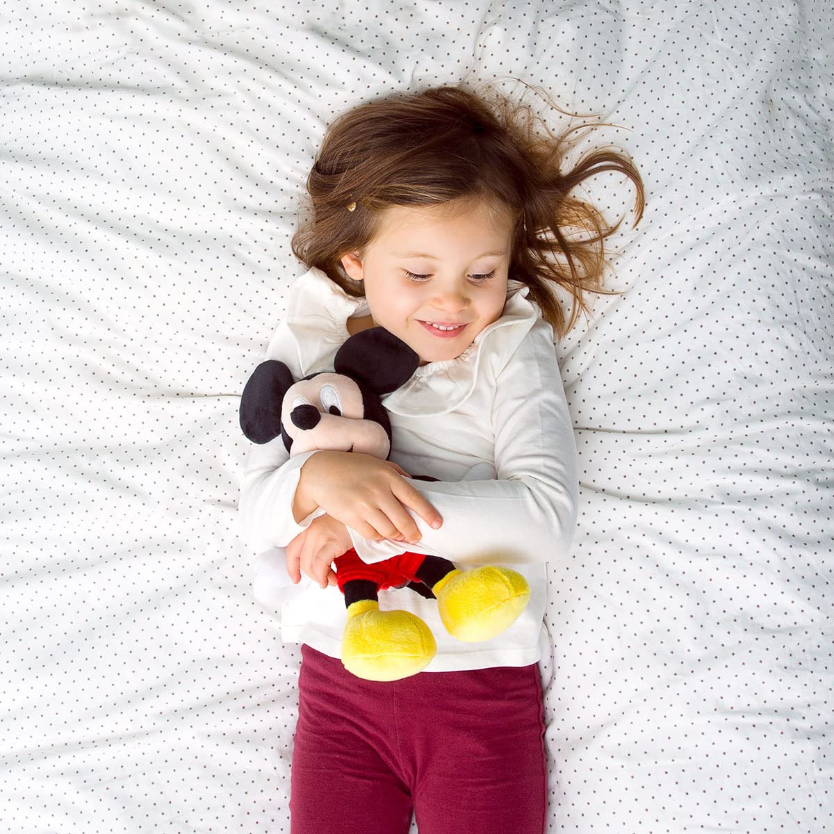 Simba Toys - Peluche Disney Mickey Mouse 35 cm- con Pantalon Rojo, Material Suave y Agradable, 100% Original, Apto para Niños y Niñas de Todas Las Edades - 35 cm (6315870228)