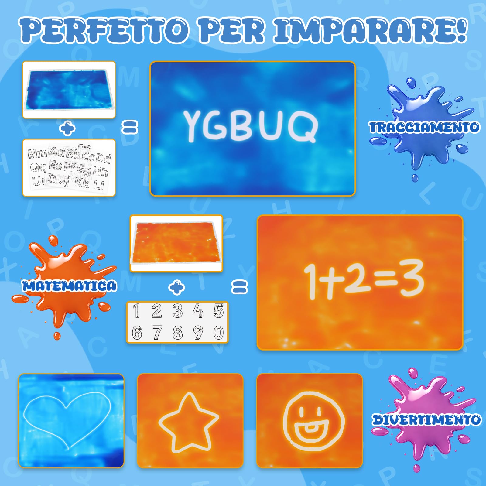 Blocchi sensoriali da scarabocchiare, morbidi e cancellabili, giocattolo educativo per bambini con lettere, giocattolo sensoriale per autismo