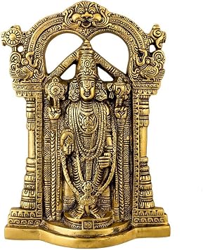 INDACORIFY Tirupati Balaji Sri Venkateswara Idol Spiritual Metal Bajrangbali Statue Home Decor Decorative Showpiece Puja Temple Use Decorative Item Gift Showpiece Gifts