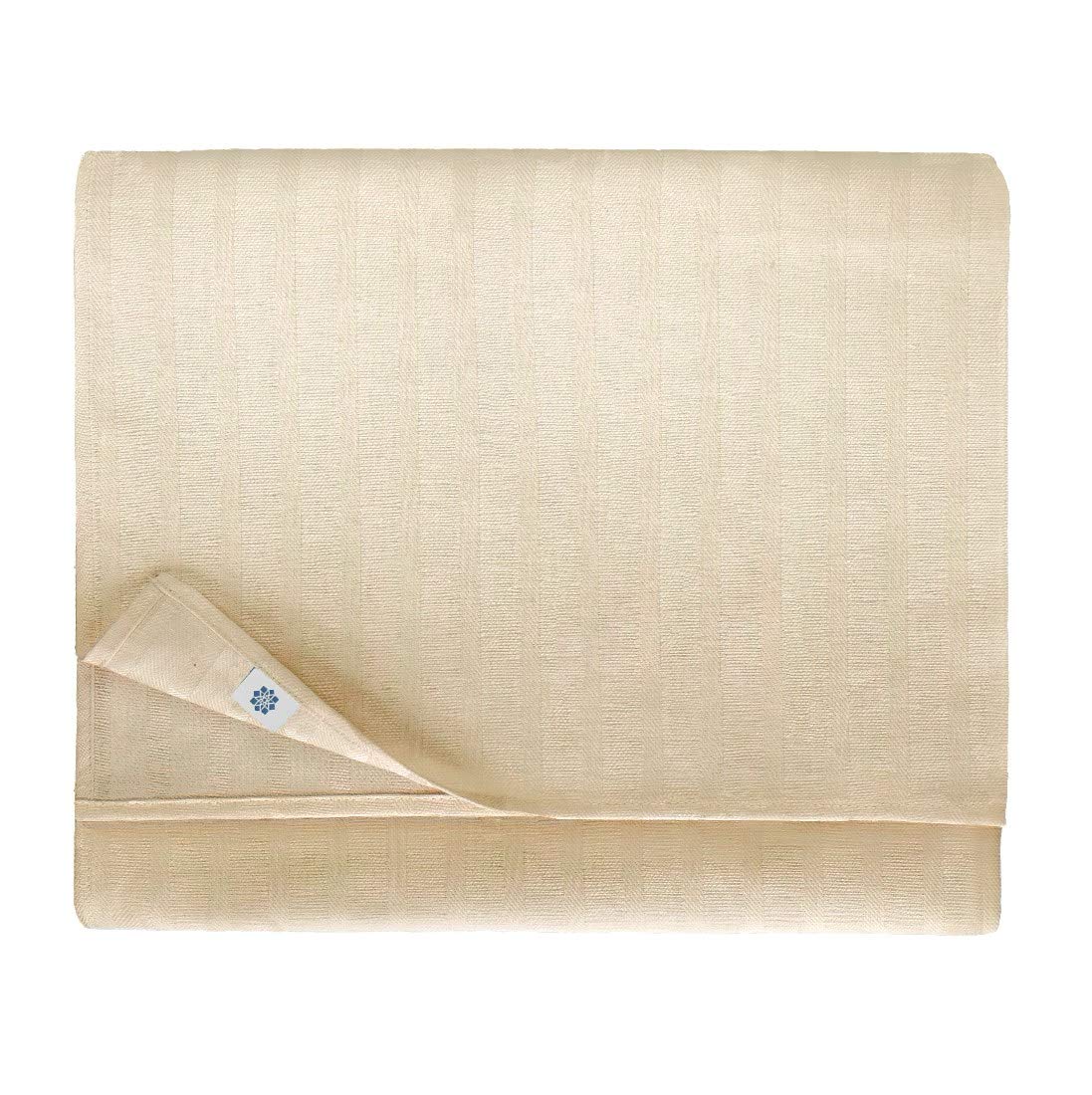 LINEN & COTTON Tovaglia da Tavola Elegante Jasmine - 48% Lino, 52% Cotone, Crema/Rosa Cipria (150 x 350 cm) Tovaglia Rettangolare Grande Lunga per Matrimonio Banchetto Compleanno Ristorante Albergo