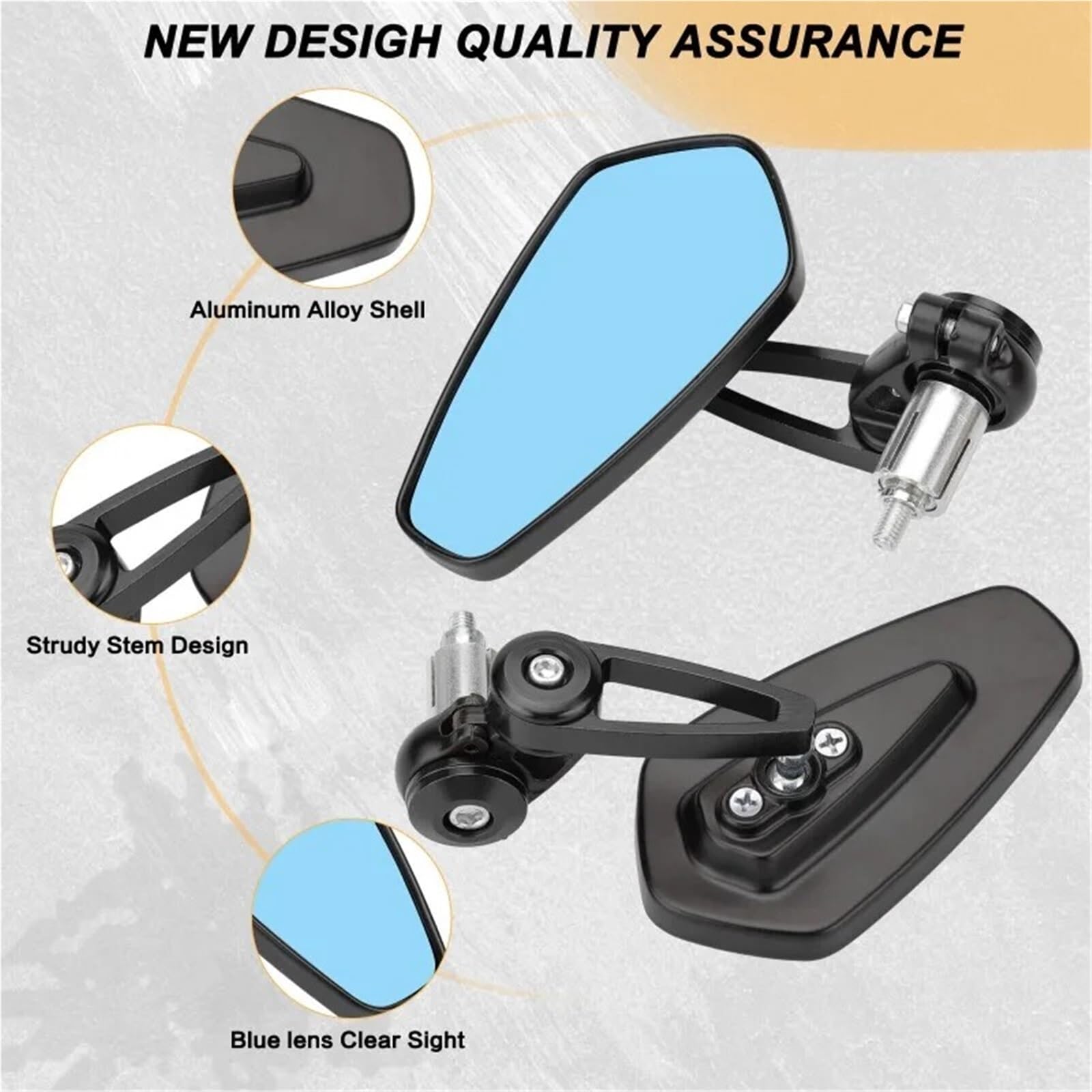 Retrovisor manillar scooter Espejo De Motocicleta 7/8 "22MM Para XMAX 125 250 300 400 Para X-MAX Para CBR600 CNC Espejos Retrovisores Laterales Extremo Manillar Aluminio