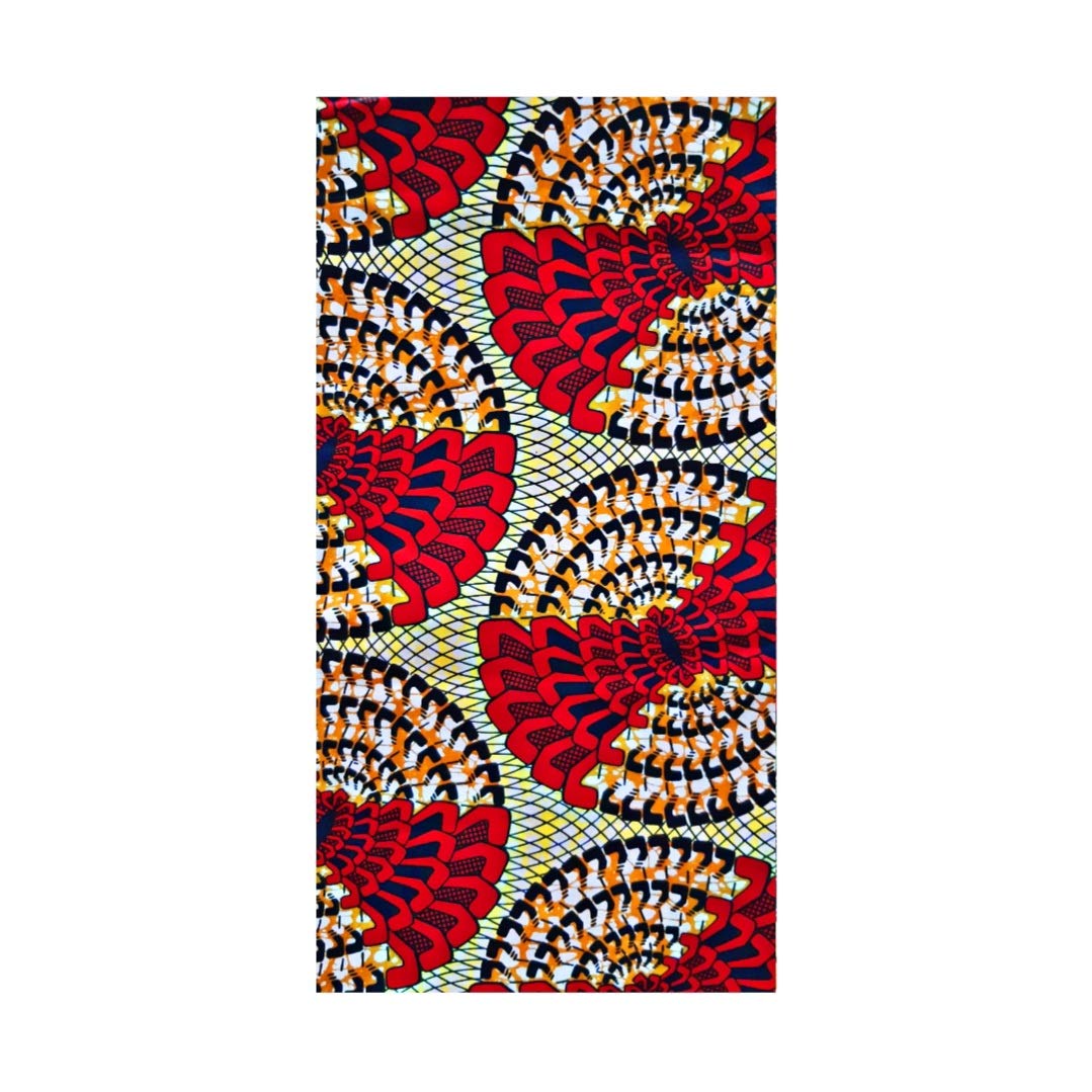 MAYNOWAX di pagne in tessuto Wax africano, 100% cotone, 2 occhi, 1,80 x 1,20 cm