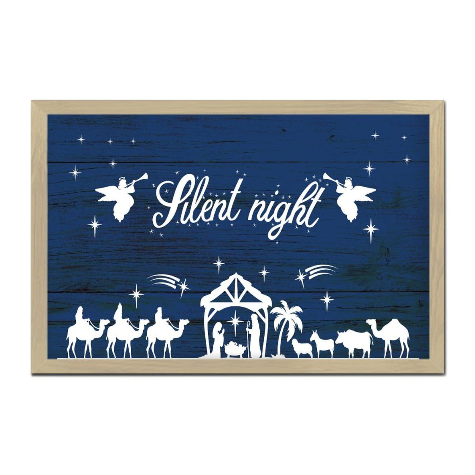 Cadeau de Noël panneau en bois Merry Christmas Jésus pour les proches