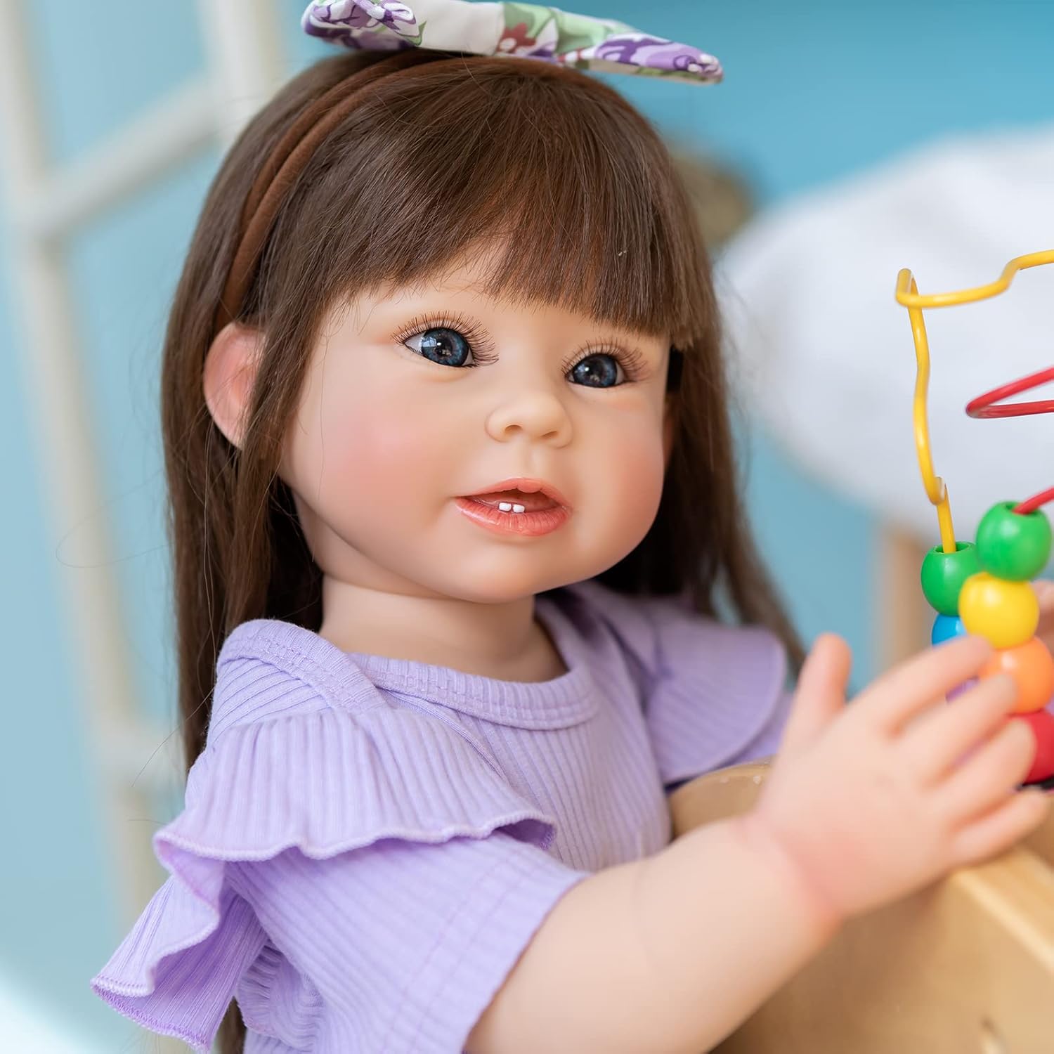 RXDOLL 22 inch Realistic Doll Full Body Silicone Baby Girl Dolls Silicone Full Body Lifelike Babies Doll Lifelike Reborn Baby Dolls That Look Real for Girls Gifts