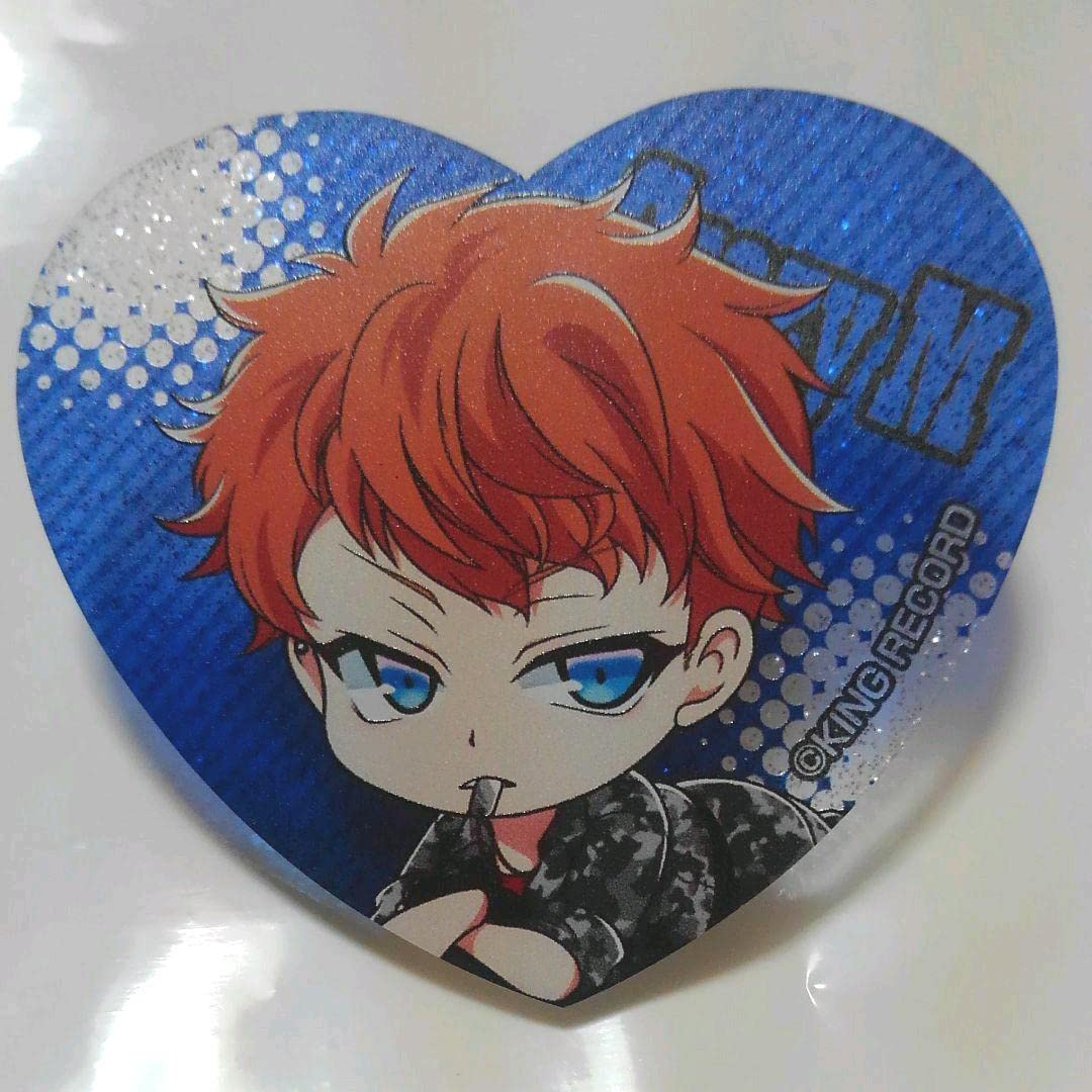 ヒプマイ ハート型 ラメ バッジ