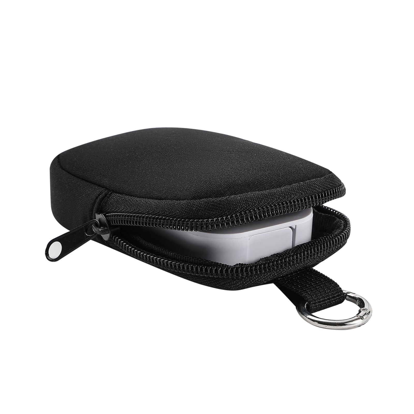 RSRSLEII Kleine Make-up-Tasche, Mini-Reise-Kosmetiktasche, weiches Neopren, Make-up-Tasche mit Reißverschluss, modisches Accessoire mit Karabinerhaken, niedliche Münztasche, Lippenstift, Kosmetik