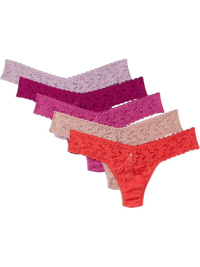 Red Hanky Panky Signature Lace Low Rise Thong 5 Pack