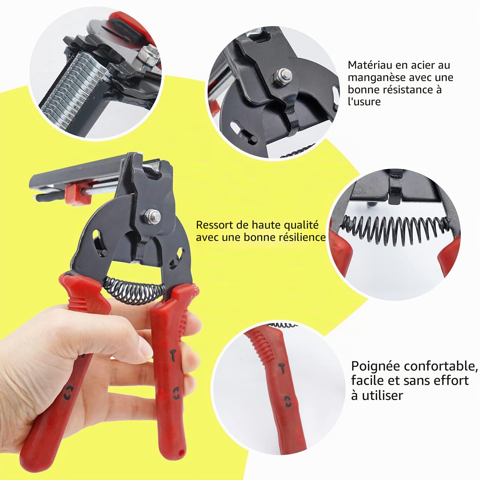 Kit de Pinces à Anneau de Porc de Type M Avec 2400 Clips M, Pince de Fixation pour Cage de Volaille, Pince de Fixation pour ClôTure et Cages D'Animaux