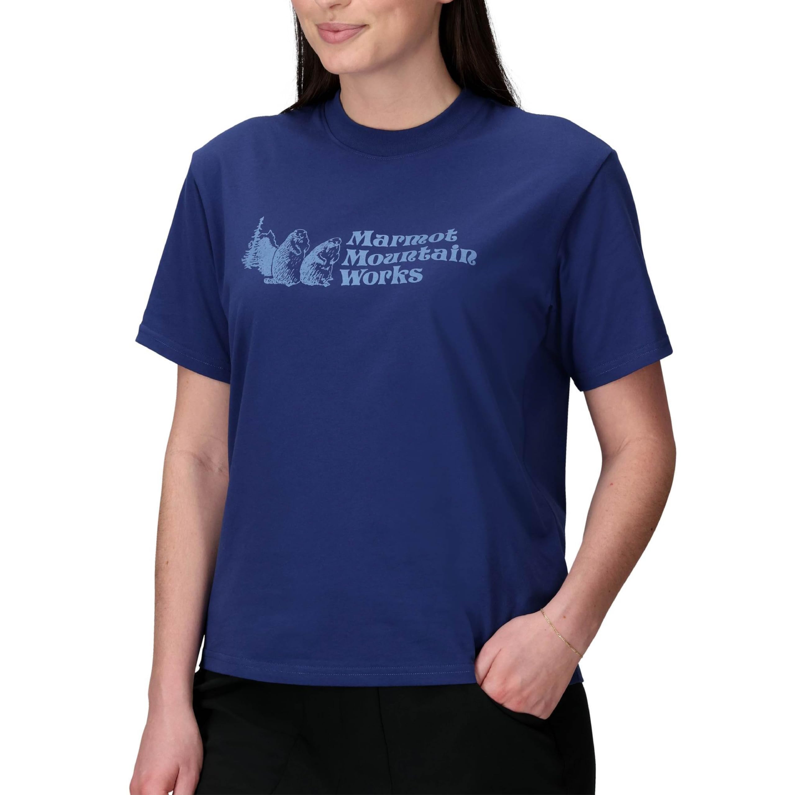 Marmot Women's Twilight Blue Mmw Tee Ss T-Shirt, Xl