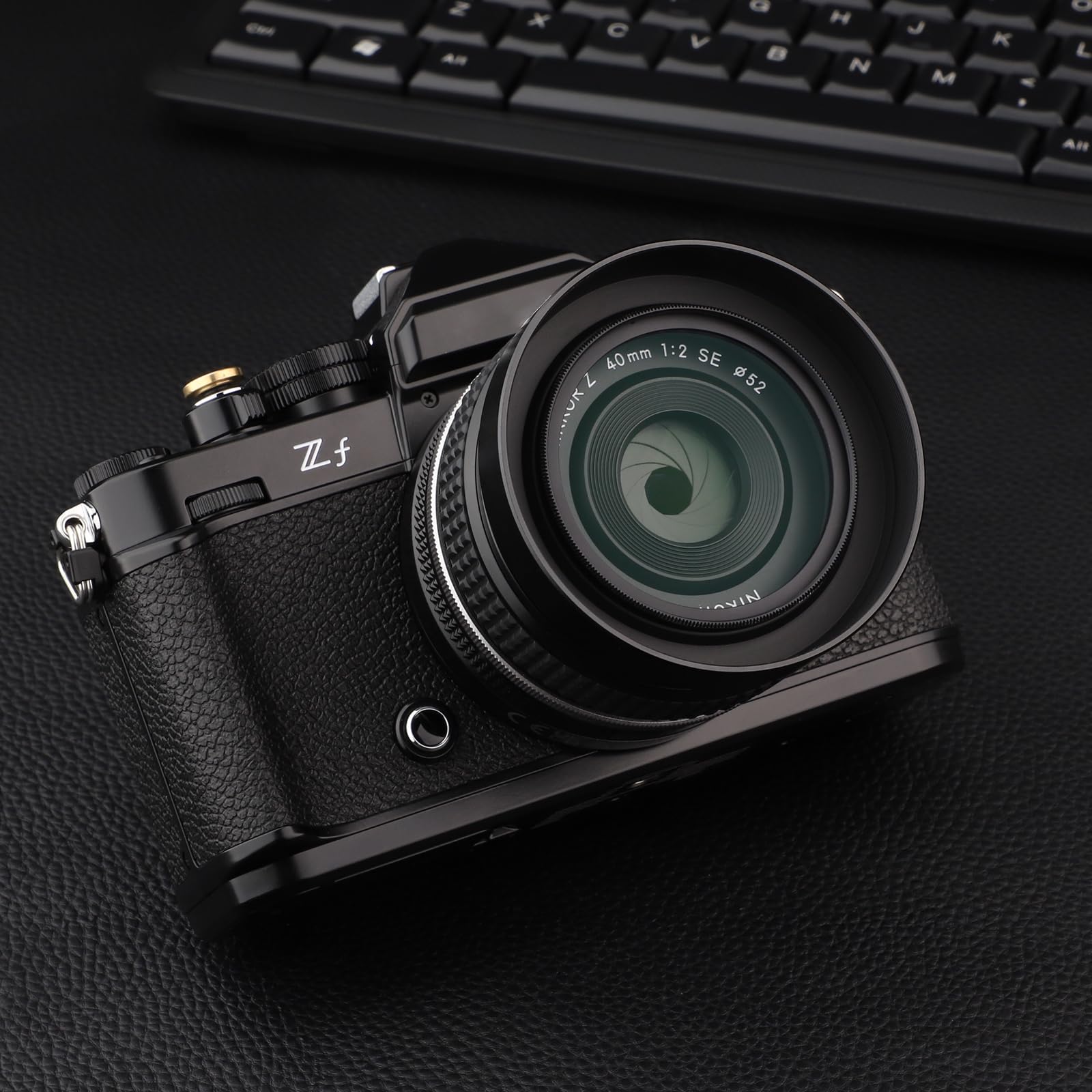 Haoge Paraluce in metallo per Nikon Z 40 mm f2, NIKKOR Z 28 mm f2.8 paraluce, obiettivo Z28 mm f2.8 (SE), compatibile con filtri UV da 52 mm e copriobiettivo da 52 mm