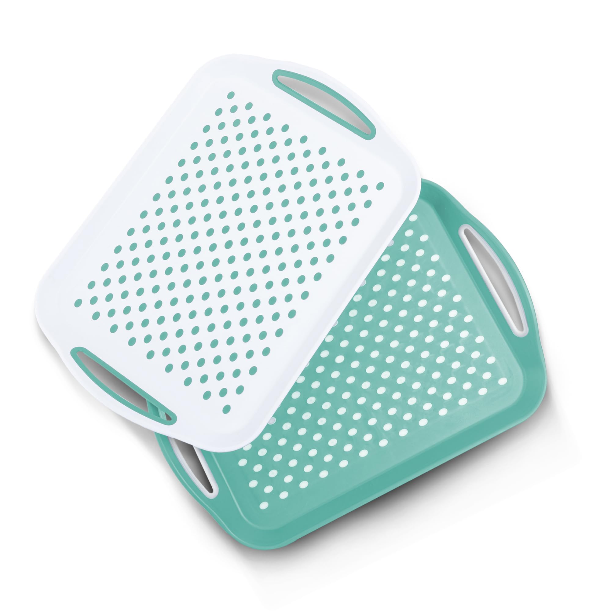 Set Di 2 Vassoi Di Servizio In Plastica Antiscivolo Italia - Foto 10