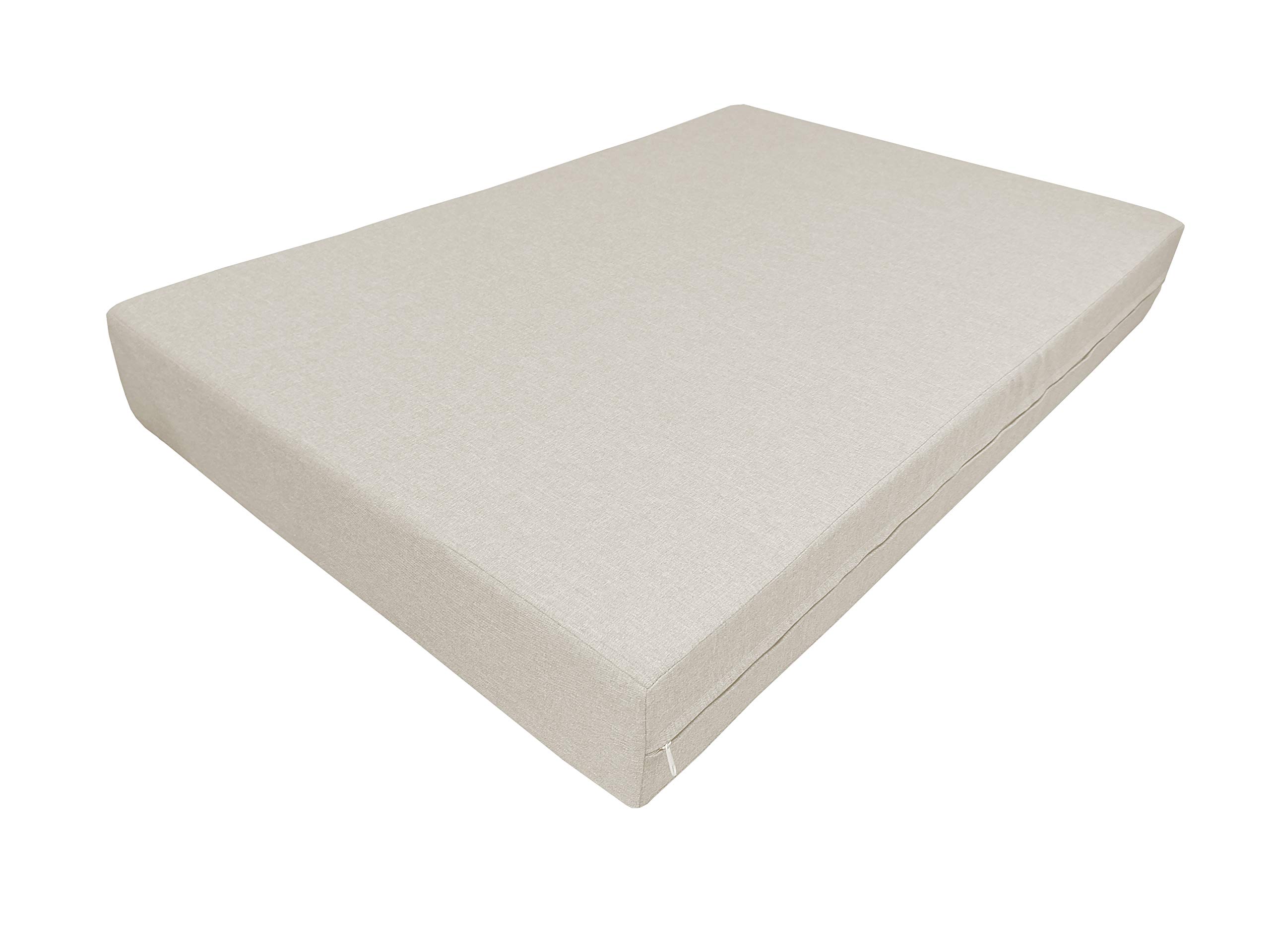 chilly pilley Almohadilla De Palet Copos De Espuma Cojín De Palet Tapicería De Palet Muebles De Palet Sofá De Palet Respaldo Acolchado Cojín del Asiento (cojín de Asiento 120x60x12, Crema)