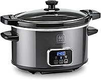 Vista 10 de Toastmaster Olla de cocción lenta digital de 4 cuartos de galón con tapa de bloqueo, calentador de alimentos para salsas, sopas, fiestas, Acero