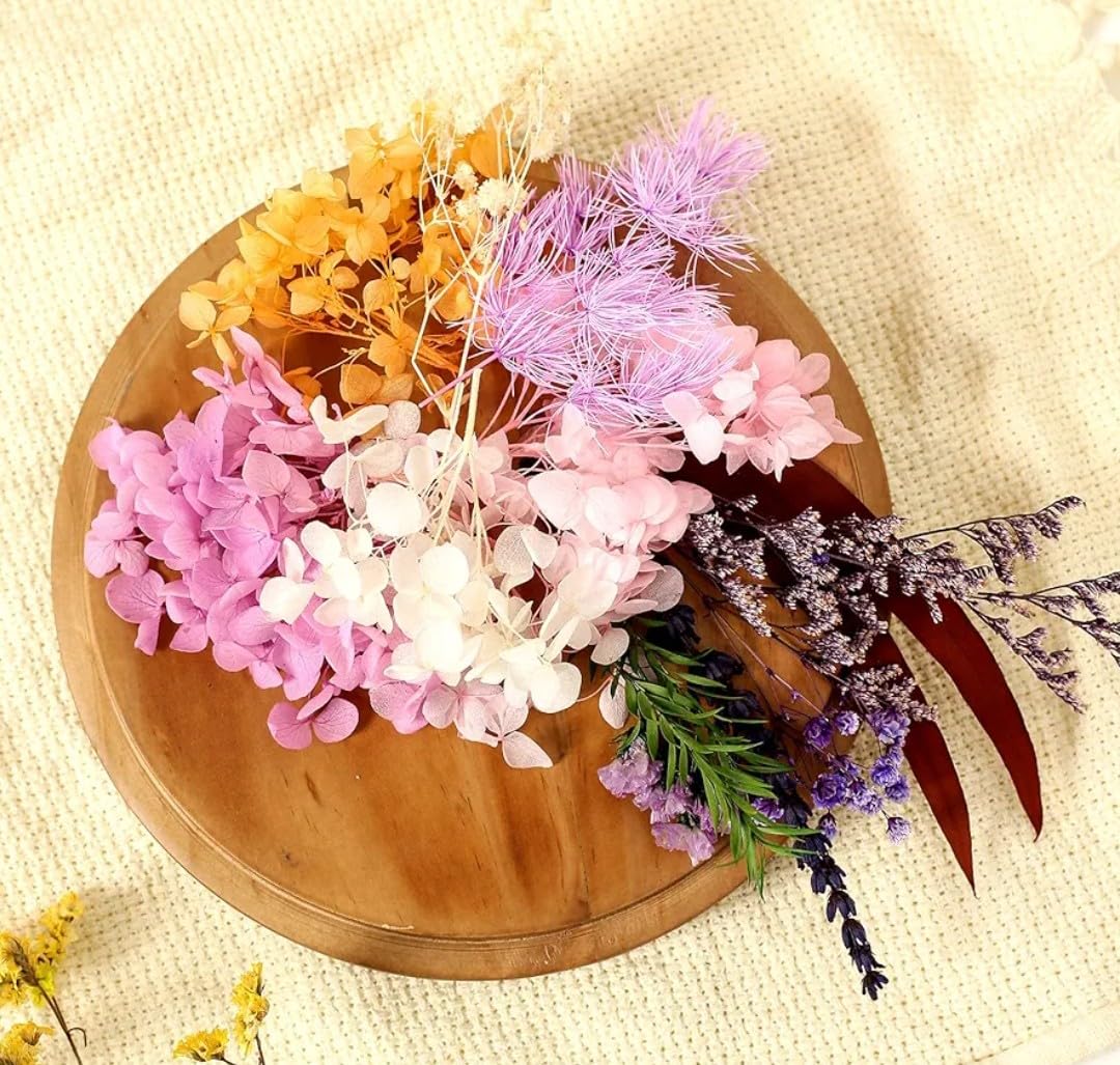 VRB DecTM 1 Box Natural Real Dried Flowers for Art Craft/rasin Art kit - Mixed & Multicolor for Soap, Artificial Candles,Scrapbook, DIY, Resin Tray Jewellery, Pendant (1 Box - Multicolor) 3