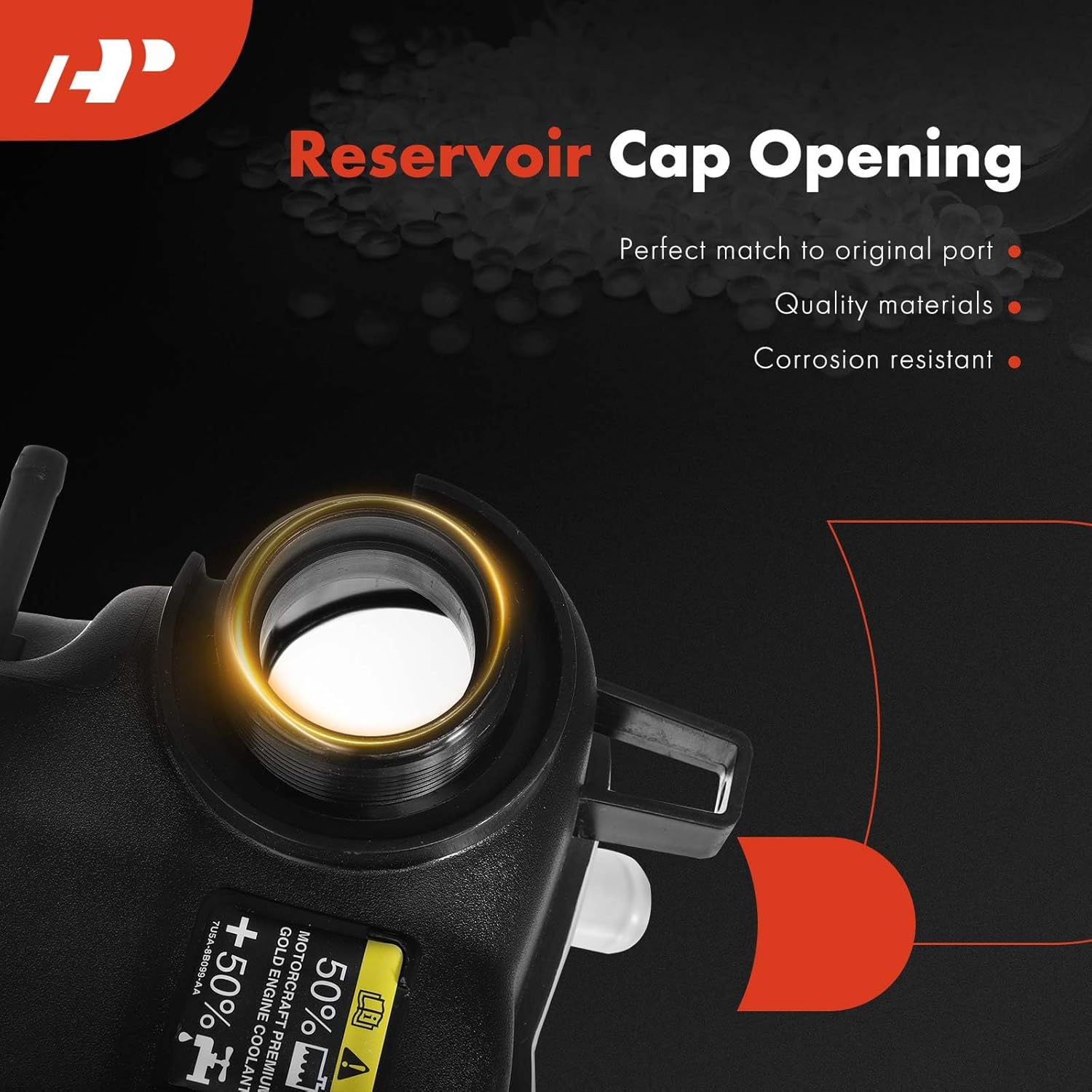 A-Premium Engine Coolant Overflow Recovery Reservoir Tank [with Cap] Compatible with Ford Explorer, Taurus X, Police Interceptor Sedan Utility, Special Service Police Sedan & Lincoln MKS & Mercury