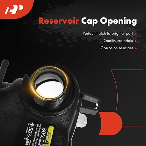 Miniatura 3 de A-Premium Tanque de depósito de recuperación de desbordamiento de refrigerante del motor con tapa compatible con Ford Explorer, Taurus X, Police