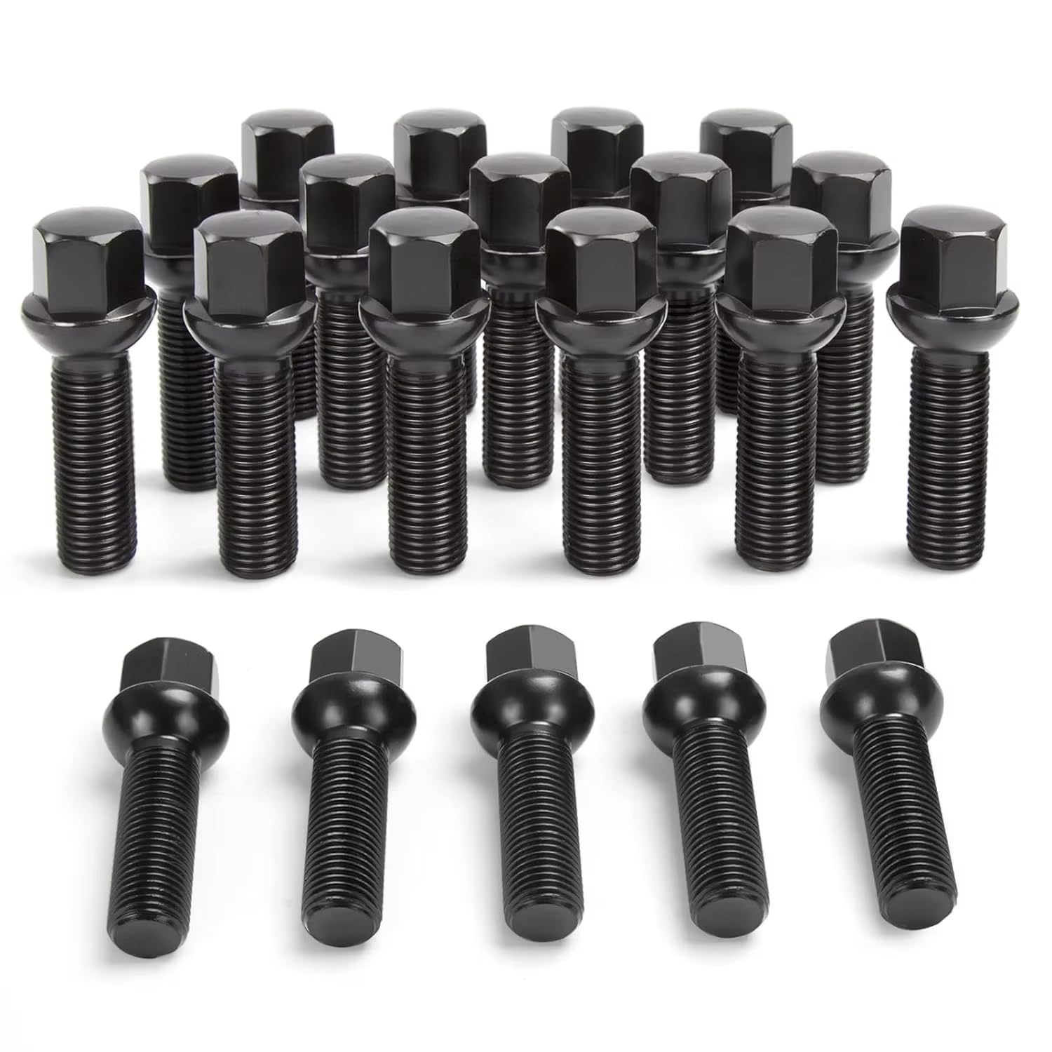 Vis de Roue Compatible avec VW pour Golf pour pour Passat Goujons Roue Voiture M14x1.5 40mm 45mm Jeu Boulons Roue À Tige Écrou Moyeu Pneu(40mm)
