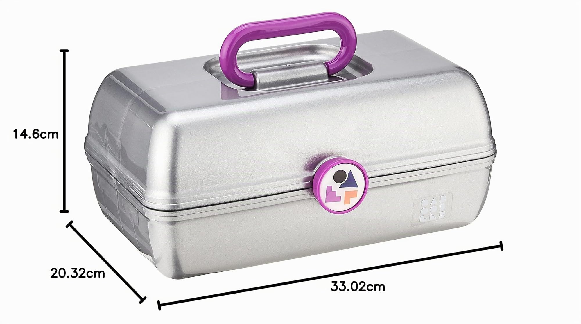 Caboodles on-The-Go Girl Organiseur de Maquillage en Plastique Dur, Miroir intégré, Fermeture sécurisée pour Les Voyages en Toute sécurité, Grand Rangement pour Articles de Grande Taille