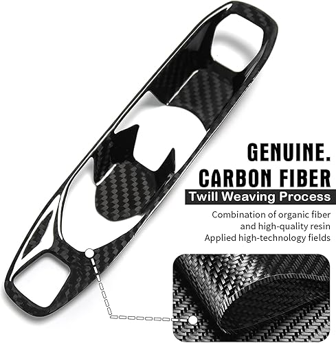 Miniatura 7 de Panel de botón de palanca de cambios de consola de fibra de carbono auténtica para Corvette C8 Z51 Z06 Stingray Coupe 2020 2021 2022 2023 2024, C8