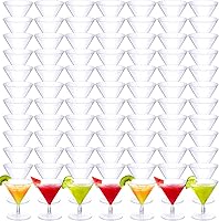 Vista 1 de Rtteri 250 vasos de Martini de plástico desechables de 2 onzas, mini vasos de margarita transparentes para bodas, fiestas, vino, cócteles, bebidas
