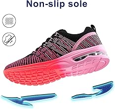 Zapatillas Deporte Mujer Zapatillas Deportivas Zapatillas de Running Transpirables Zapatos Deportivos Ligero Zapatos Correr Gimnasio Sneakers Casual Negro EU 36-422